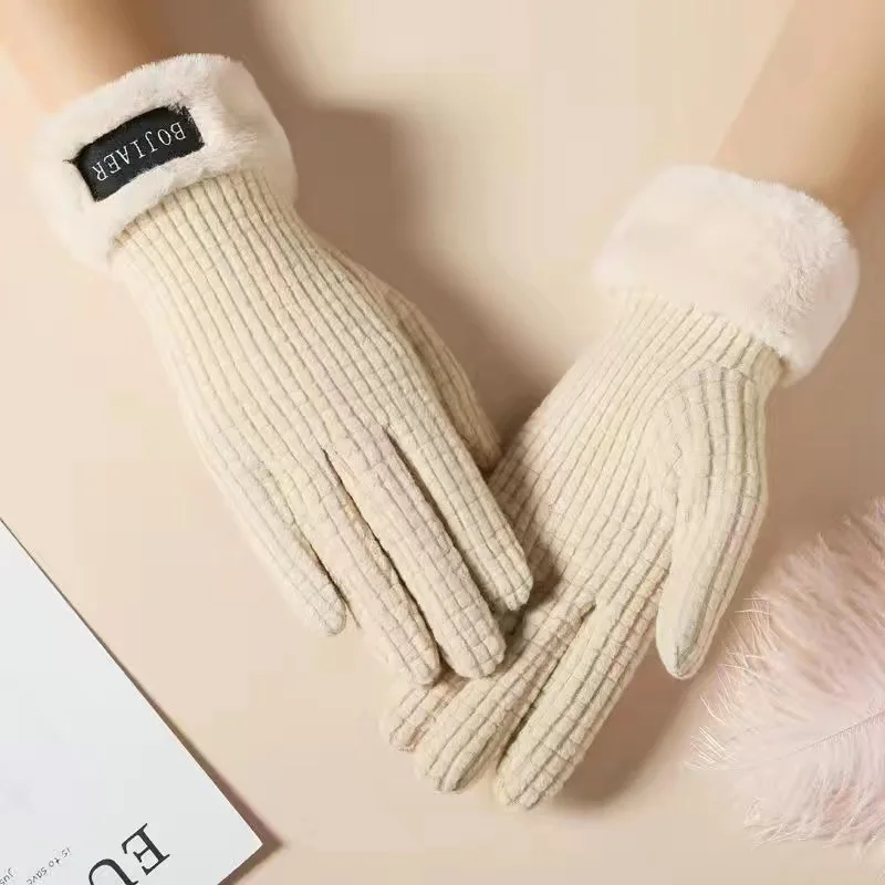 

Warm Cute Gloves for Men and Women C6 Couples with Velvet Thickened Windproof Riding Motorcycle Gloves Outdoor Finger Gloves