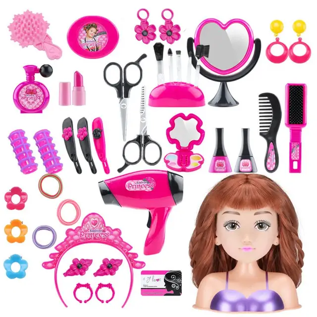 Kids Doll Head for Hair Styling And Make Up, Pretend Styling Set for Girls  Age 3-5 Girl Toys Birthday Gift - AliExpress