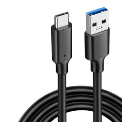 High - Speed USB 3.2 Gen 2 Type A to C Charging & Data Cable - Fast Charge, Multiple Lengths - 5m (Black)