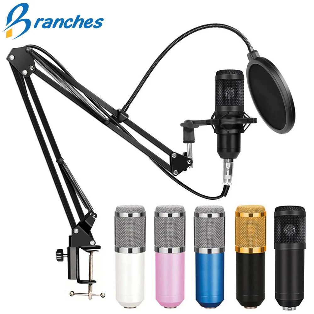 Bm-800 Professional Condenser Microphone Kit Bm 800 Karaoke Studio Mic ...
