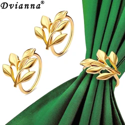 6Pcs Gold Leaf Napkin Rings Fall Napkin Holder for Christmas Thanksgiving Wedding Dinning Table Decoration 2024 HWL02