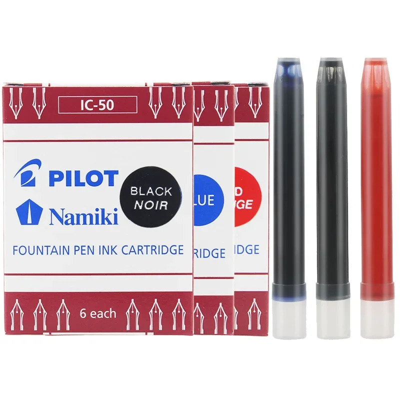 Original Pilot IC-50 ic50 ic 50 ink sac ink cartridges FP-50r 78g black blu red 3 colors fountain pen ink cartridges