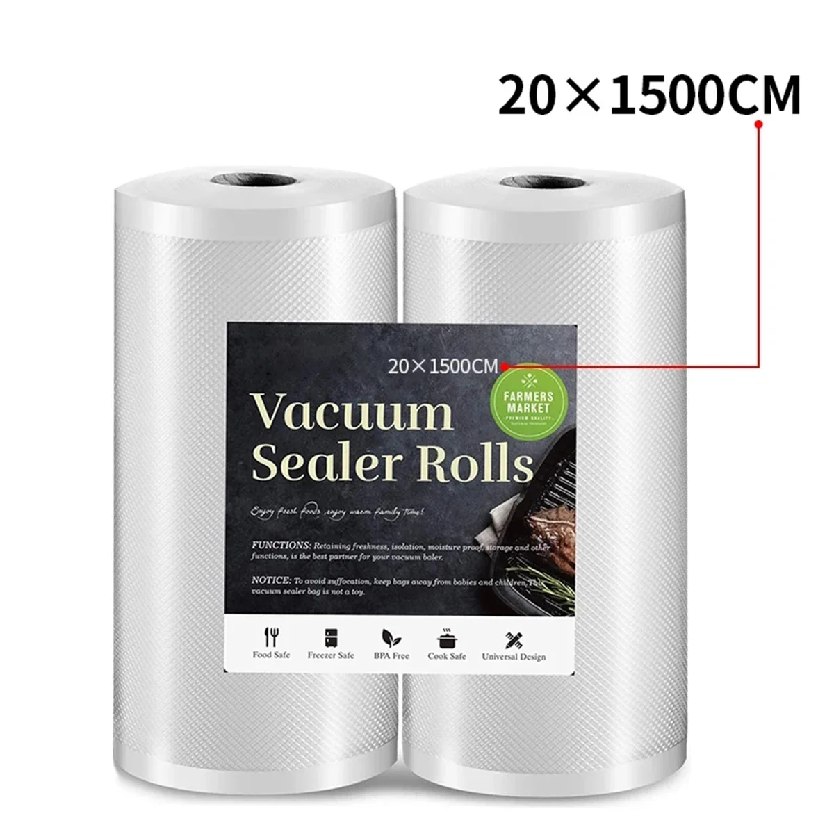 SaengQ Kitchen Food Vacuum Sealer Bag Sous Vide Storage Bags For Vacuum Packaging 12/15/20/25/30cm*1500cm/Rolls