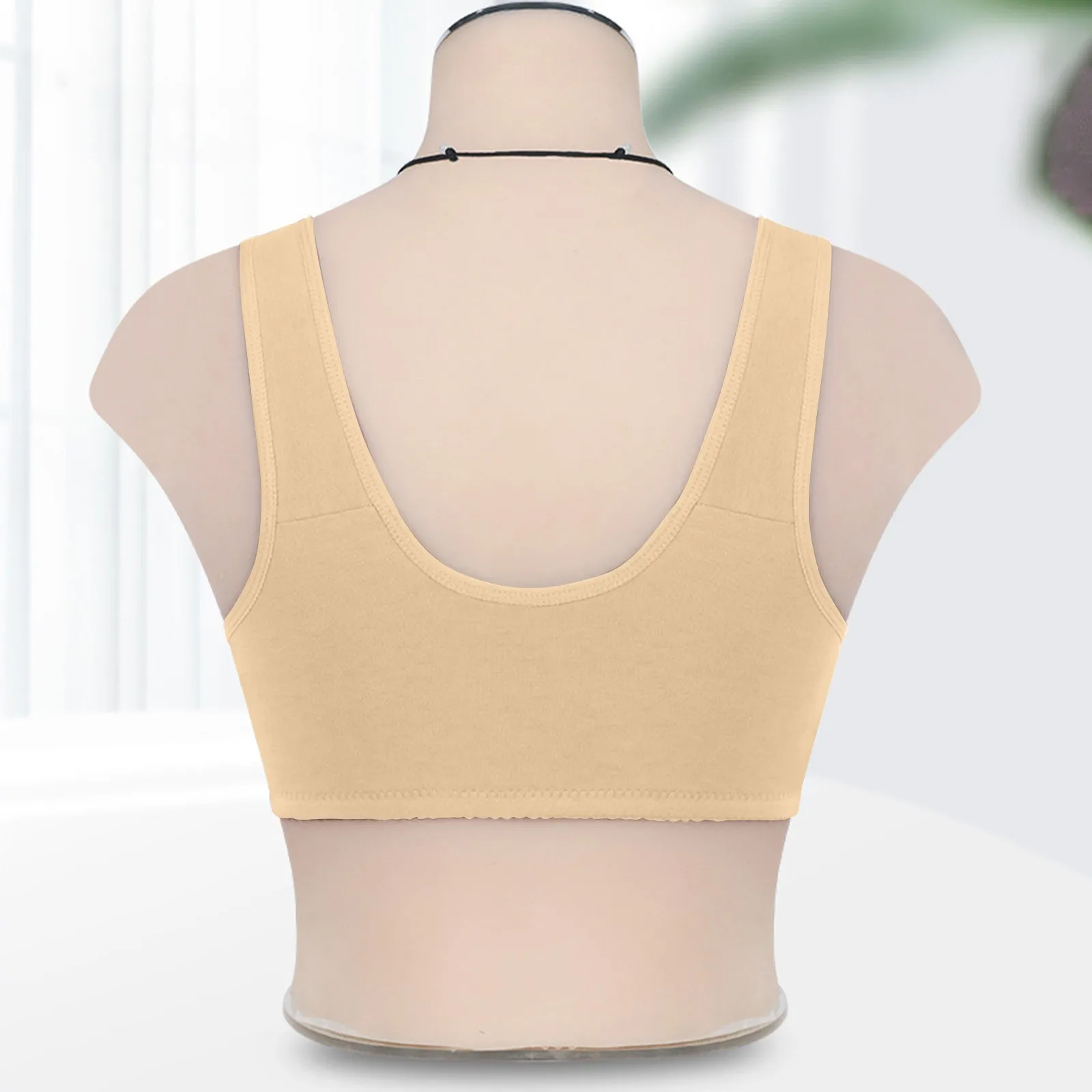 Mother Front Open Buckle Bra Underwear Brassiere Large Size Bra Without Steel Ring Thin Section Vest Type Mom breathable Brassie 6