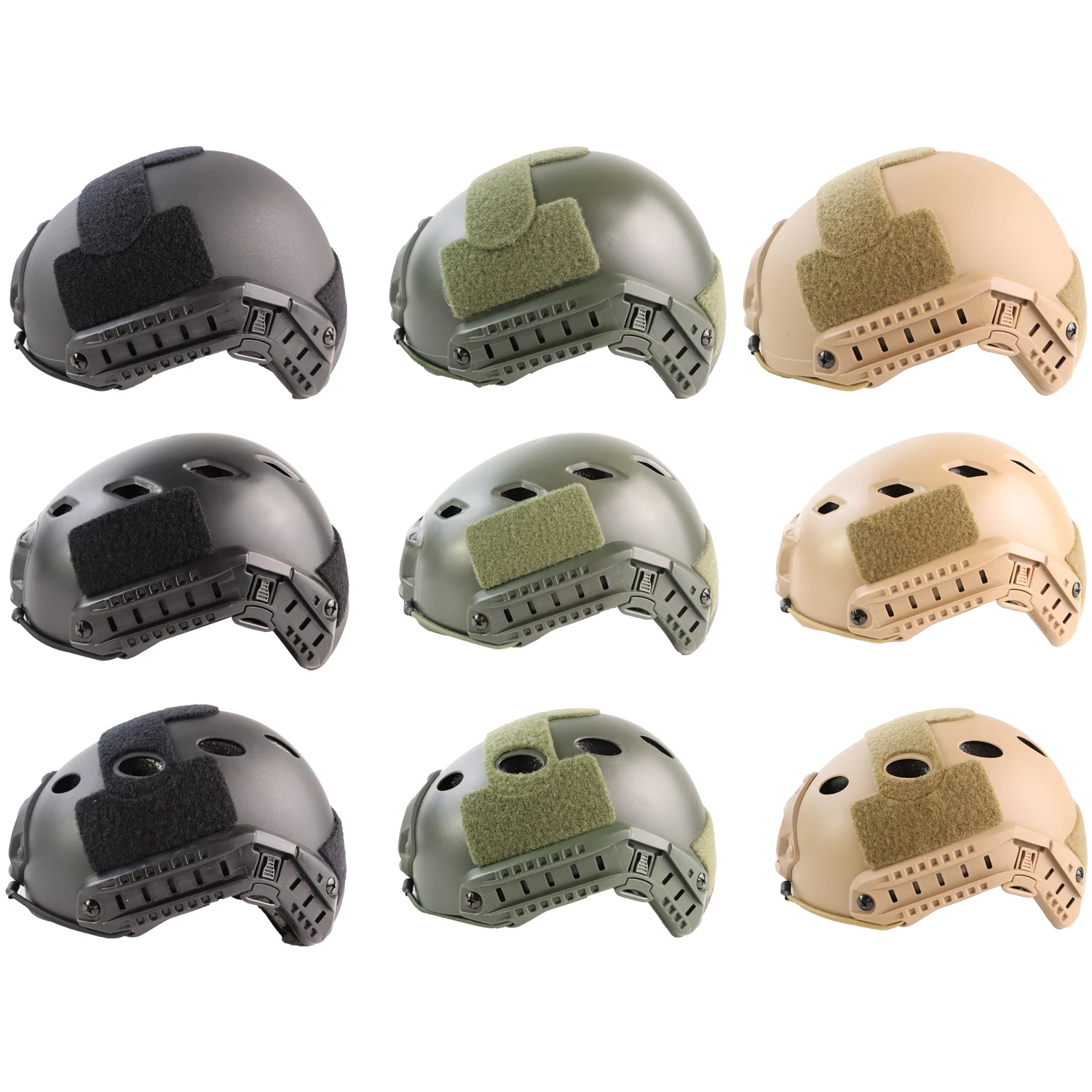 BOOIU Airsoft Fast Helm PJ/MH Taktische Helme CS Reit- und Schießhelm ABS Leichtgewichtiger Helm Schutzausrüstung für Outdoor-Sportarten – Detail 1