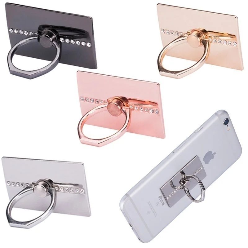 360° Rotating Universal Phone Ring Holder - Metal Stand with Anti-Slip Finger Grip