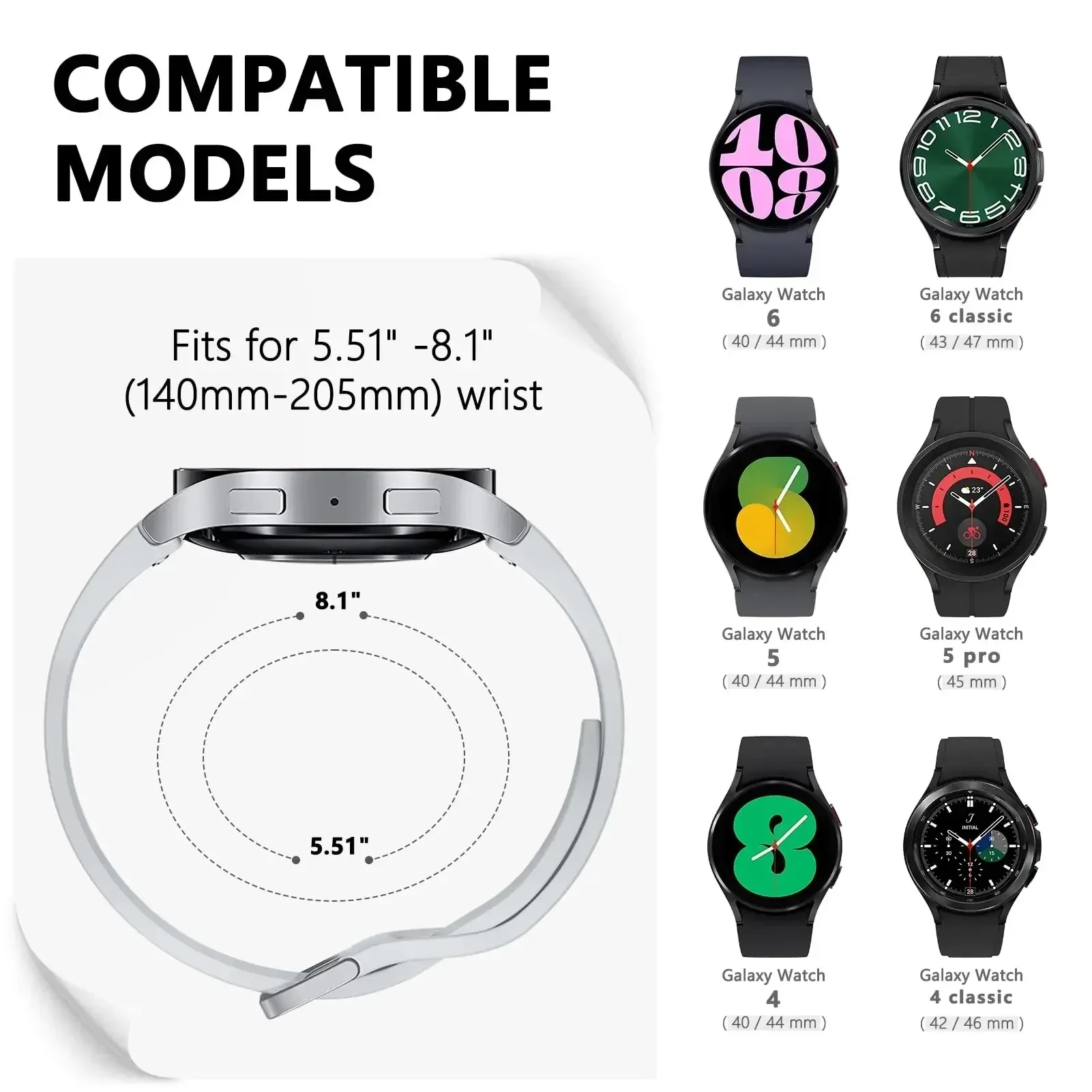 Sleek 20mm Silicone Watch Strap - Premium Wristband