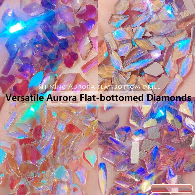 

100 pcs/Bag, Manicure self make nail art, rhinestones, mix crystal ab for rhinestones, flat back jewelry for nail 3D decoration