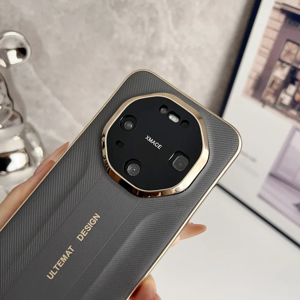 Gold-Plated Leather Frame Business Style Case