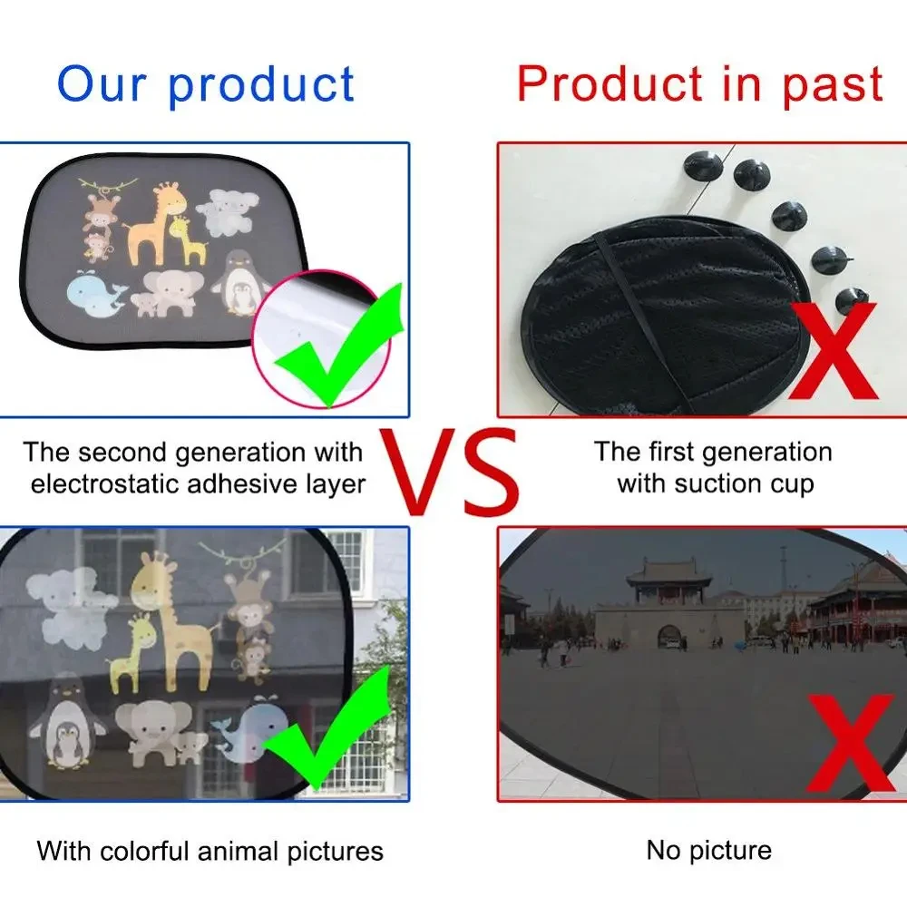 Universal Car SunShade Side Window Windscreen Roof Window For Children Adults Adsorption SunShade Cover 5