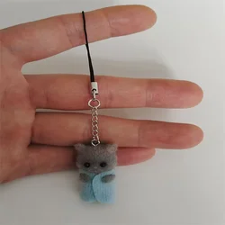 Calico Critter Cats Phone Charm | Adorable Cat - Themed Accessory (Gray)