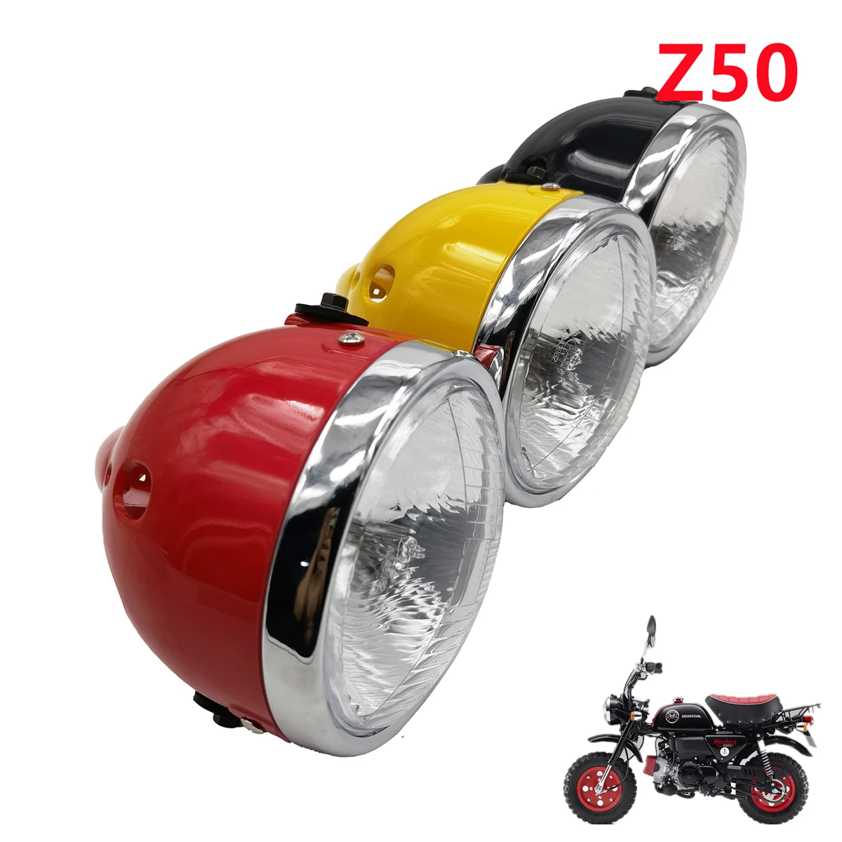 1pcRetroLighthouseMotorcycleHeadlampHeadlightFitForHondaZ50