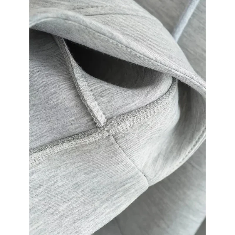 Women Fashion Casual Zipper Top Hoodie Street Style Vintage Solid Long Sleeve Loose Outerwear New Autumn Winter Hoodies