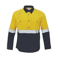 Two-Tone Hi Vis Long Sleeve Work Shirt