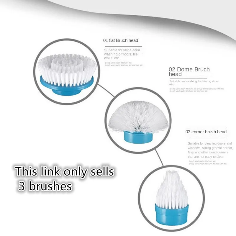 FGHGF 3PCS head Bathroom Kitchen Cleaning Tools Clean Cleaner Adjustable Turbo Electric Brush Conversion | Дом и сад