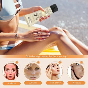 Facial Body Sunscreen Whitening Sun Cream SPF 50 Moisturizing Anti-Aging Oil-control Dust Oil Control Reduce Melanin Skin Care - Thumbnail 3