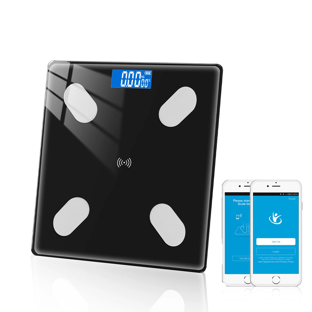 Bluetooth Body Fat Scale Electronic Weighing Scale Smart BMI Digital Bathroom Scale Balance Body Composition Monitor Household 