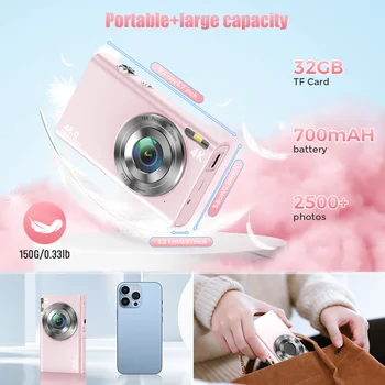 4K Digital Camera Autofocus Vlogging Camera HD 48MP with 2.8" Large Screen Camcorder Camera for Photography for Kid Adult 2