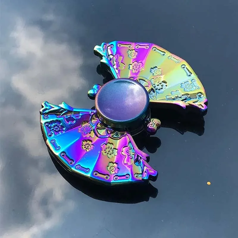 17 스타일 레인보우 컬러 핑거 팁 자이로 장난감 금속 스피너 다채로운 고속 핸드 스피너 Fidget Toys 성인을위한 스트레스