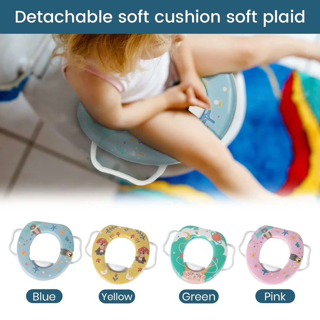 Siège d'apprentissage de la propreté pour bébés, garçons et filles, avec poignées, s'adapte aux toilettes rondes et ovales, antidérapant avec protection anti-éclaboussures