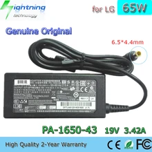 LG 울트라PC용 PA-1650-68 노트북 어댑터, R7-5825U 전원 공급 장치 충전기, 정품, 65W, 19V, 3.42A, 6.5x4.4mm, 16U70Q, 신제품