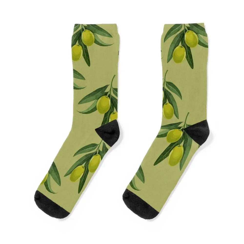 

olives and leaves Socks gift sports and leisure crazy Women Socks Men's