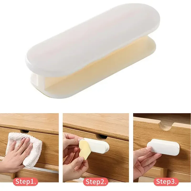 Self Adhesive Handles for Window Cabinet Drawer Ideal for Door Wardrobe Sliding Door Organizing Auxiliary Device 2 PCS