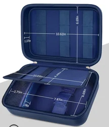 Barber Essentials Portable Organizer Bag for Clippers and Supplies (DEEP BLUE)