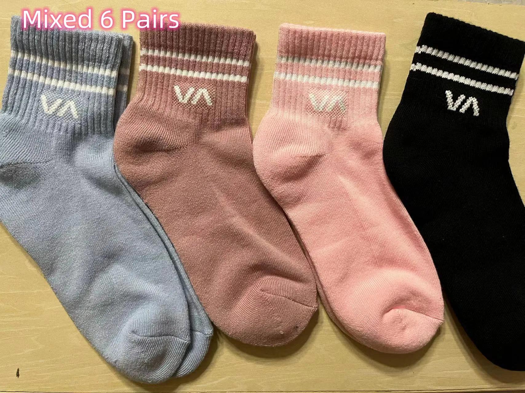 6Pairs /Lot RVCA Cotton socks hip hop flip skateboard calcetines winter socks for men women compression kanye west popsocket