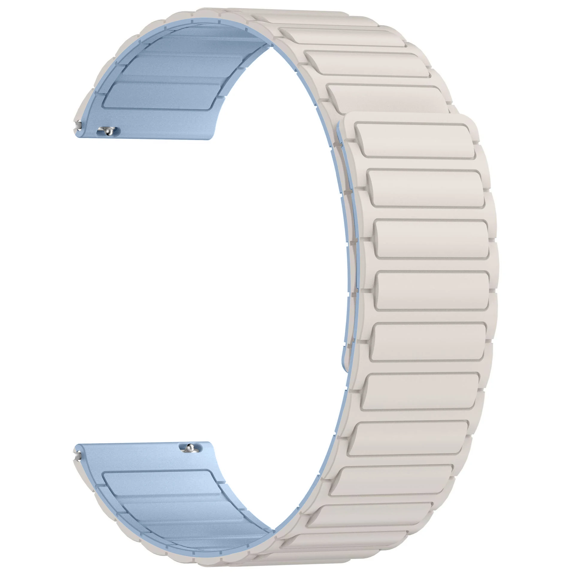 Magnetic Silicone Strap Bracelet - 20mm/22mm, Universal Fit