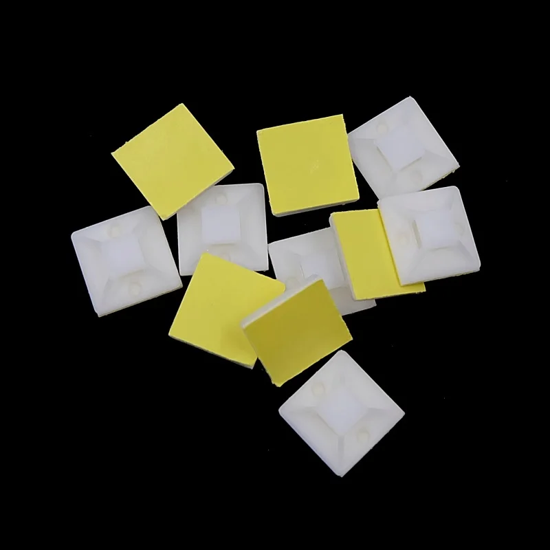 Nylon Cable Ties Cable Ties Cable Tie Nylon Zip Ties Cable Mount Holder Cable Tie Mount 20/300pcs Cable Tie Mount Zip Ties Car Wire Removable Wall Holder Clip Clamps Fixing Seat Yellow Glue Self Adhesive Cable Base