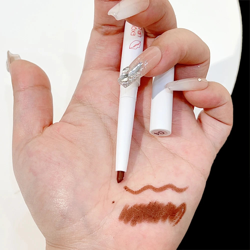 Matte Lipstick Pen Nude Brown Matte Lipstick Pencil Waterproof Lasting Red Contour Tint Lip Liner Pen Korean Makeup Cosmetics 5