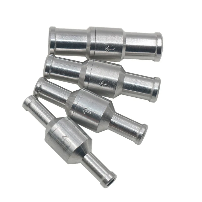 6-12mm Inline Aluminium One-Way Check Valve Non-Return for Fuel Petrol Diesel Water Gas Air And Vacuum Systems