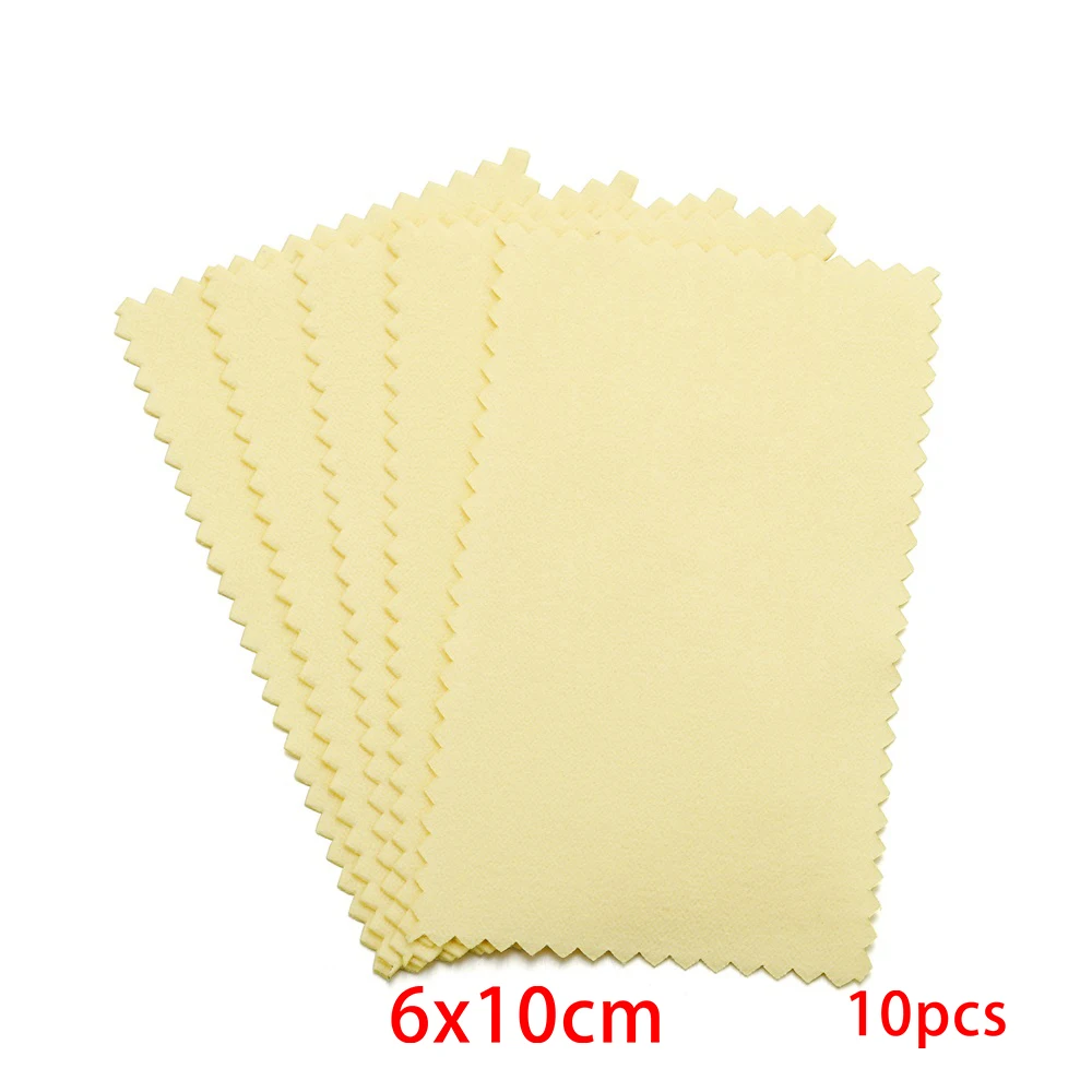 Deluxe Jewelry Cleaning Cloths - 10 Pack Silver & Gold Polishing Wipes