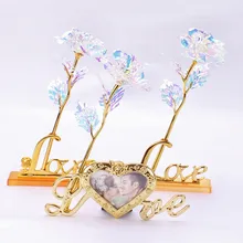 

2022 Valentines Day Gift To Girl Boyfriend Eternal Rose Foil Flower Wedding Gifts for Guests Bridesmaid Gifts Souvenirs Presents