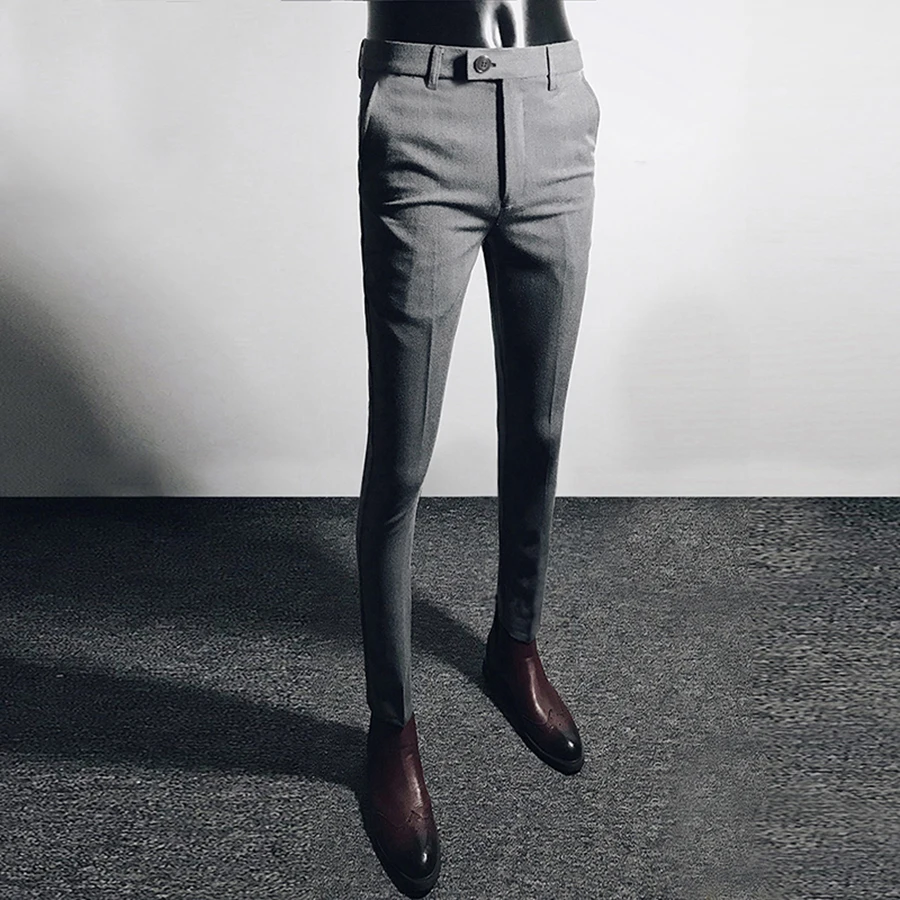 Men's Casual Stretch Pants New Slim Business Formal Office Versatile Interview For Solid Color Daily Wear Hot Selling Shorts stretch pants,business pants,suit pants,men pants