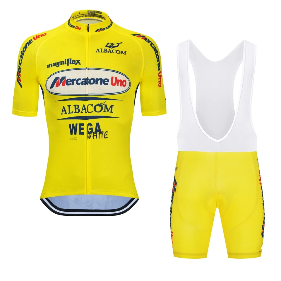 SGCIKER 2023 UCI Pro Team BORAhansgrohe maglia da ciclismo set for uomini, manica corta abbigliamento ciclismo bici pantaloncini con bretelle set gel pad (S