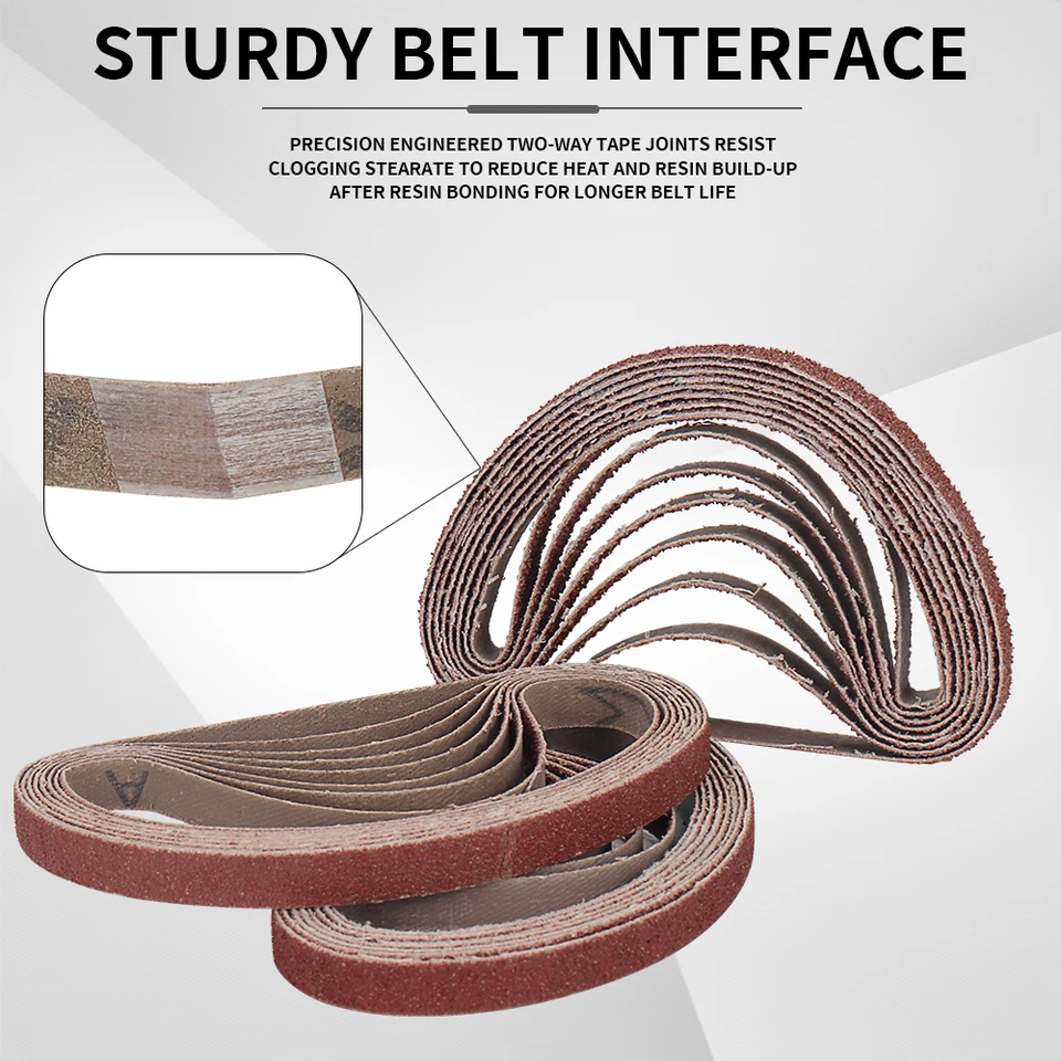 BANDE ABRASIVE EN OXYDE D'ALUMINIUM 10 PCS HAUTE EFFICACITÉ