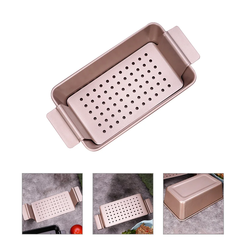 

Non-Stick Loaf Pan Carbon Steel Bread Tin Bread Toast Mold Meat Loaf Pan with Insert Rack