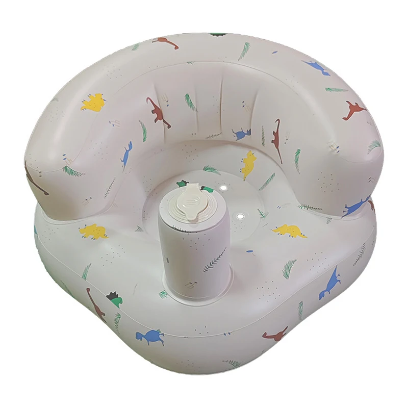 Baby Inflatable Seat Built in Air Pump Infant Sofa Chair for 0-3rd Baby Sitting Up Portable Feeding Shower Chair Floor Seater