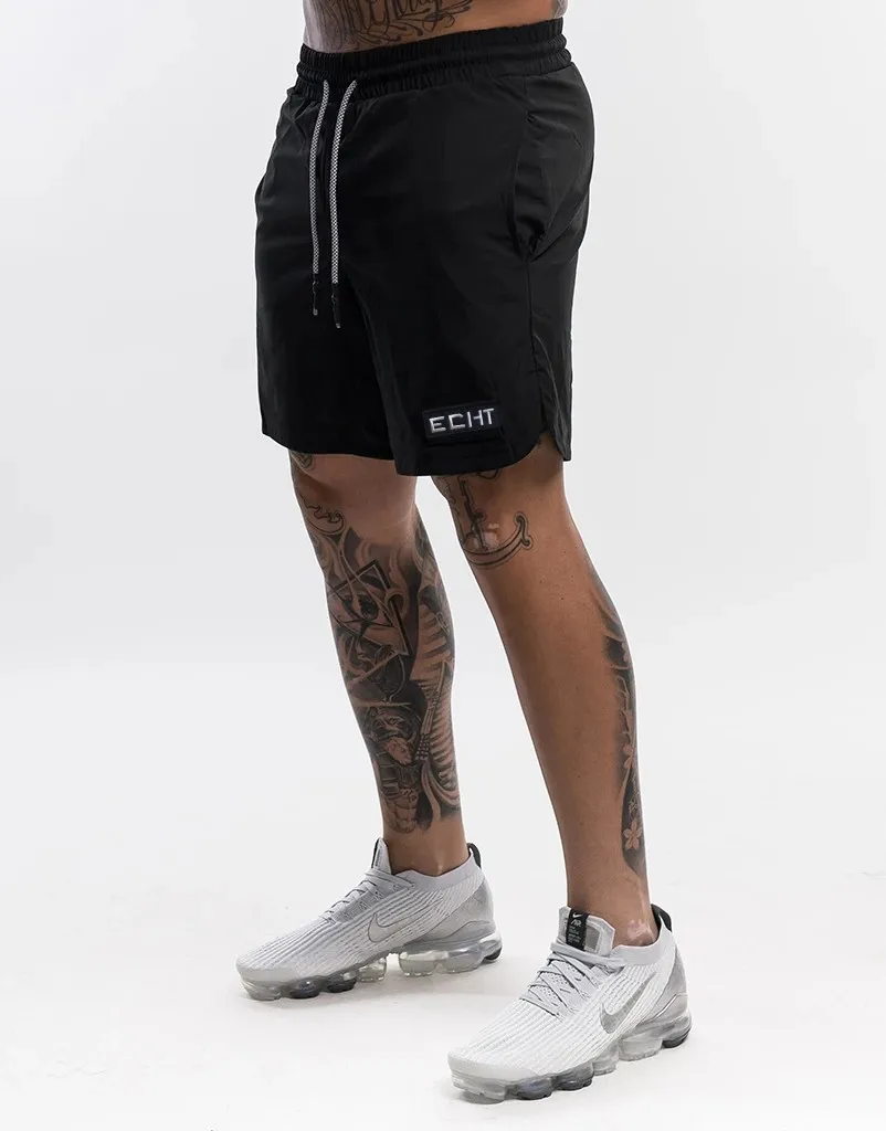 Moletom de cordão masculino e feminino, cor sólida, secagem rápida, shorts de tecido frio, nylon, mesmo estilo, solto, cinco 2