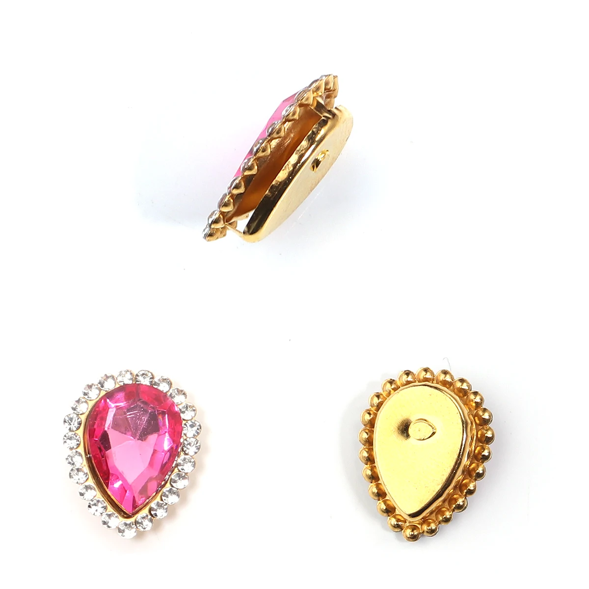 Heart Rhinestone Sew Beads 6