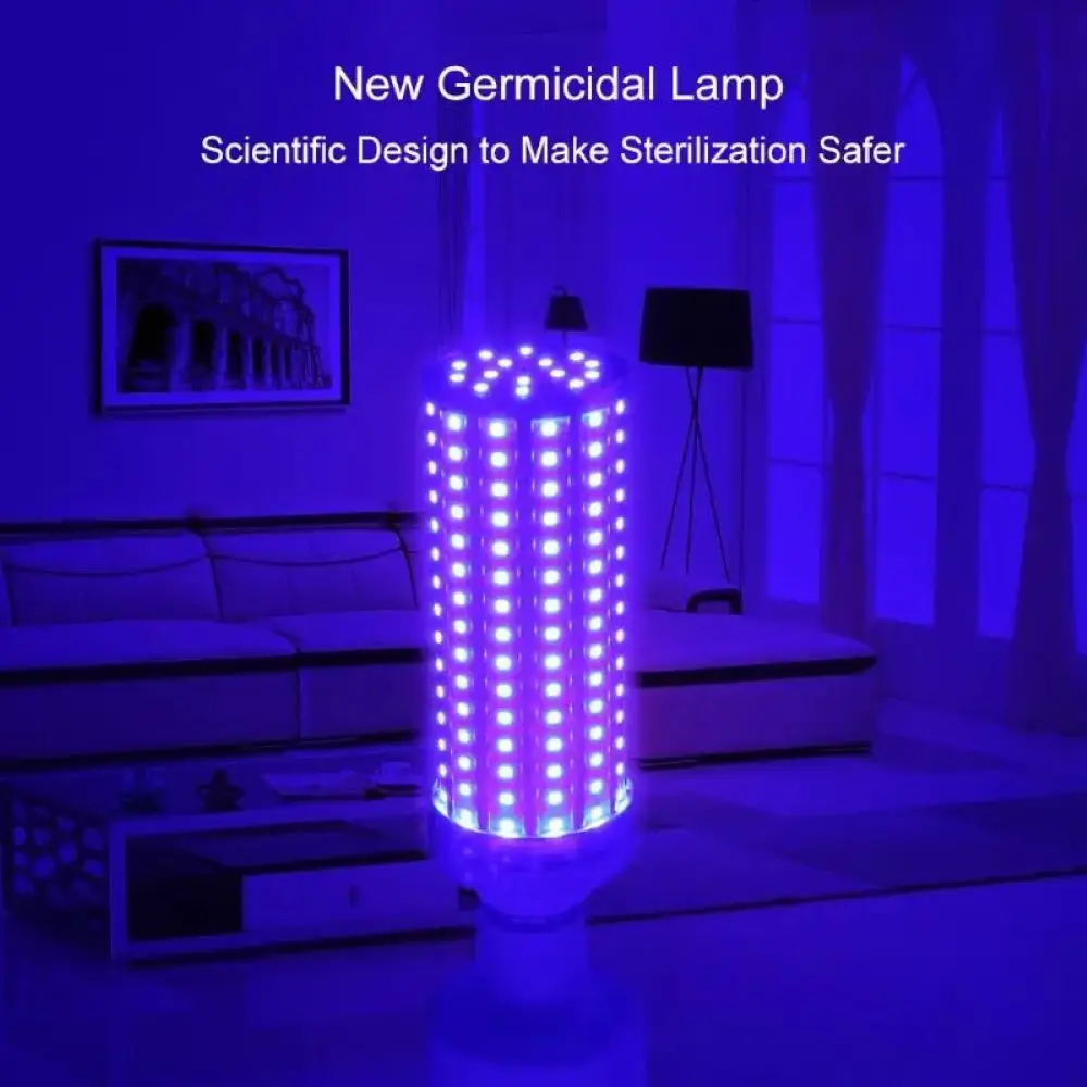 Disinfection UVC Lamp E27 60W LED Ultraviolet Lamp with Timer Remote Control 110V 220V Germicidal