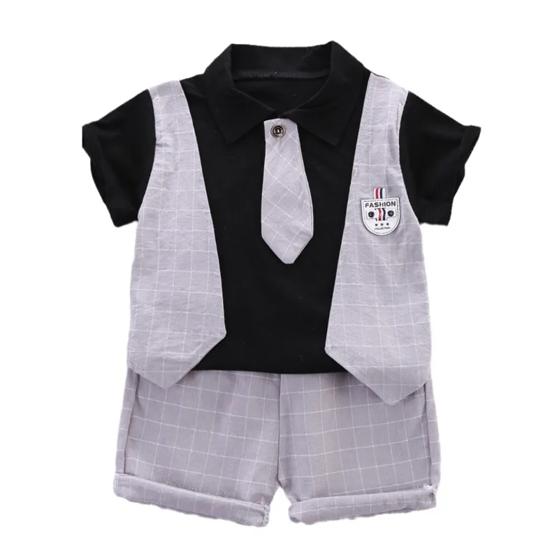 

New Summer Baby Boys Clothes Suit Children T-Shirt Shorts 2Pcs/Sets Kids Outfits Toddler Casual Cotton Costume Infant Sportswear