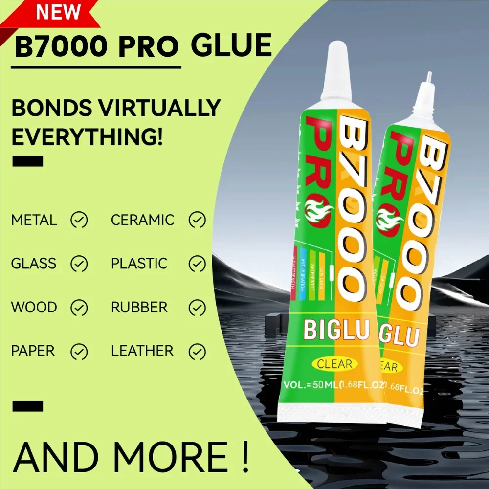 B-7000 Upgrade Adhesive B7000 PRO Clear Slow Drying Soft Anti-vibration Glue for Phone Frame Battery Cover Diamond Jewelry Craft 2