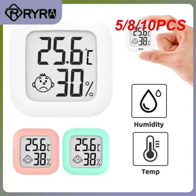 5/8/10Db Mini Frissítés Thermohygrométer Digitális Mérőművek Elektronikus Hőmérséklet És Páratartalom Mérő Lcd Digital