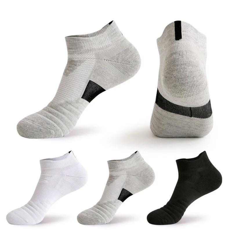 

Professional Mens Sports Socks Thicken Non-slip Fitness Gym Running Socks Casual Breathable Low Cut Ankle Socks for Basketball