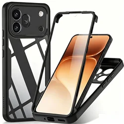 Enhanced Shockproof 360° Protection Phone Case with Screen Guard for Honor 600 Pro (Black)