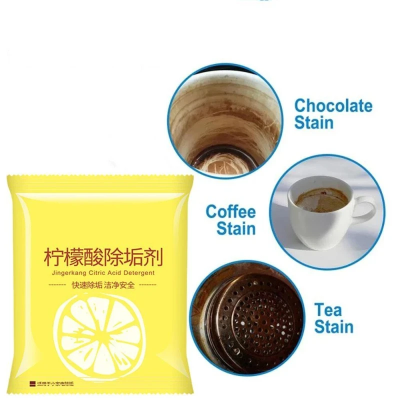 Citric Acid Powder Washing Machine Cleaner Deodorant Electric Kettle Scale Cleaning for Tea and Oil Stains Antibacterial Type