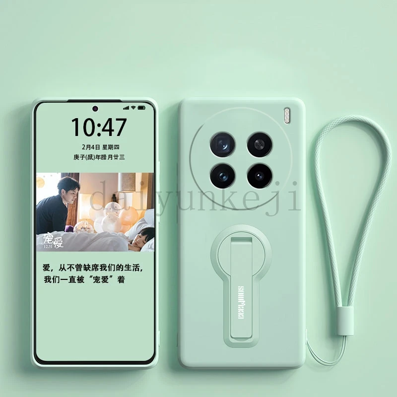 Premium Silicone Shockproof Phone Case with Holder and Screen Protector
